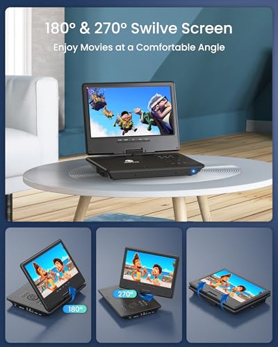 WONNIE 10.5 Inch W-1068 1024x600 Portable DVD Player