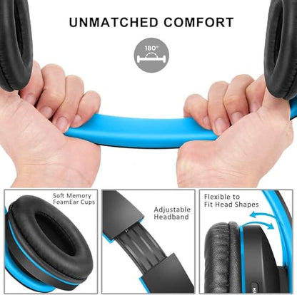 ZIHNIC Over-Ear WH-816 Bluetooth Headphones, 32 Ohm Impedance, Wireless/Foldable, Leather Enclosure