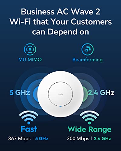 Cudy AP1300 Dual-Band Wireless Access Point 1200Mbps 2.4GHz/5GHz Indoor Business Connectivity