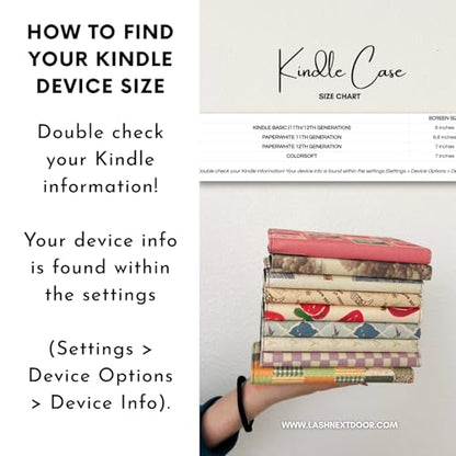 Lash Next Door Kindle Case for Paperwhite 11th Gen & 12th Gen - Checkmate Pattern, Built-in Stand, Adjustable Strap