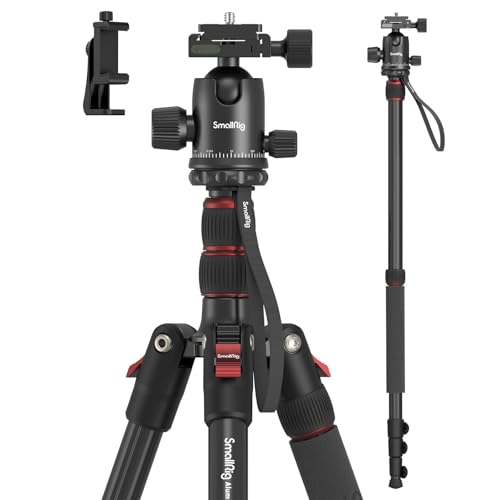 SMALLRIG 71 Inches 15551 Aluminum Tripod/Monopod 33lb Capacity Adjustable Height