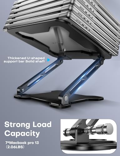 LOXP Adjustable Tower Laptop Stand NH02B Portable Adjustable Height Metal Support Compatible with 10-15.6" Laptops