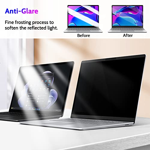 Peslv 13.5 Inch Magnetic Privacy Screen Filter for Microsoft Surface Laptop 1/2/3/4/5/6, Anti-Glare, Matte Finish, Scratch Resistant, Removable