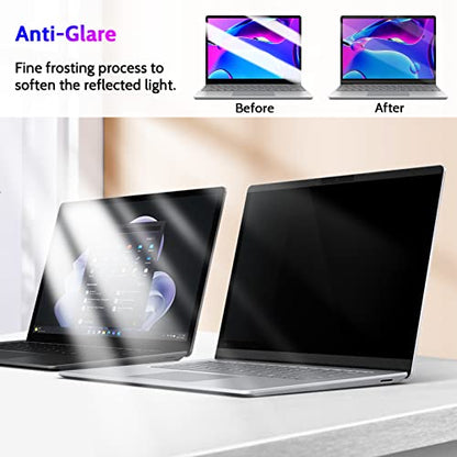 Peslv 13.5 Inch Magnetic Privacy Screen Filter for Microsoft Surface Laptop 1/2/3/4/5/6, Anti-Glare, Matte Finish, Scratch Resistant, Removable