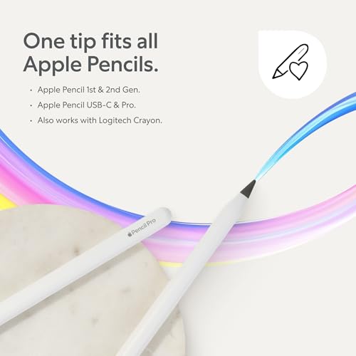 Paperlike PL-APT-CB-25 Pencil Tips for Apple Pencil - Charcoal/Blue - 4 Count