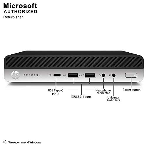 HP ProDesk 600 G3 Mini PC, 16GB RAM, 256GB SSD, Windows 11 Pro, 3840 x 2160 Resolution, Mini PC