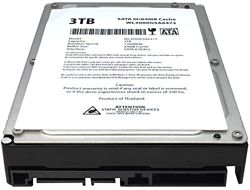 Generic 3TB LYSB00X37FQBU-ELECTRNCS 7200RPM 64MB Cache SATA 6Gb/s 3.5" Internal Hard Drive