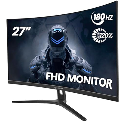 CRUA 27" Curved Monitor CR320QB FHD 1920x1080 180Hz LCD