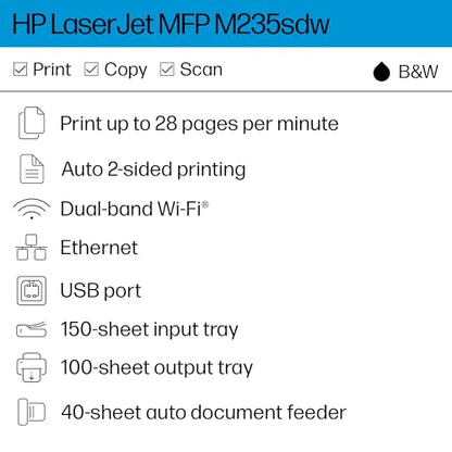 HP LaserJet MFP M235sdw 600x600 Monochrome All-in-One Laser Printer