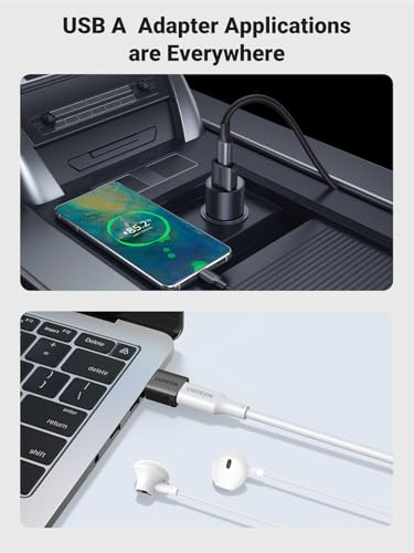 UGREEN 3-Pack USB to USB C Adapter Model US701, 10Gbps Data Transfer, USB Type A Connector