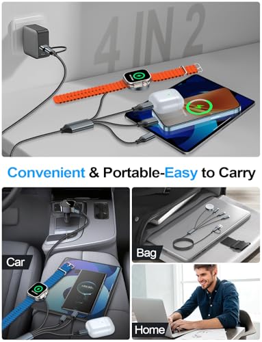 hitfine 1.5M C-L 03 USB Type A & USB Type C Multi Charging Cable