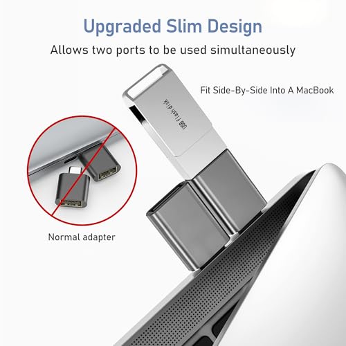 Basesailor USB-C to USB-A Adapter Pack 3R USBC Male to A Female 3.0