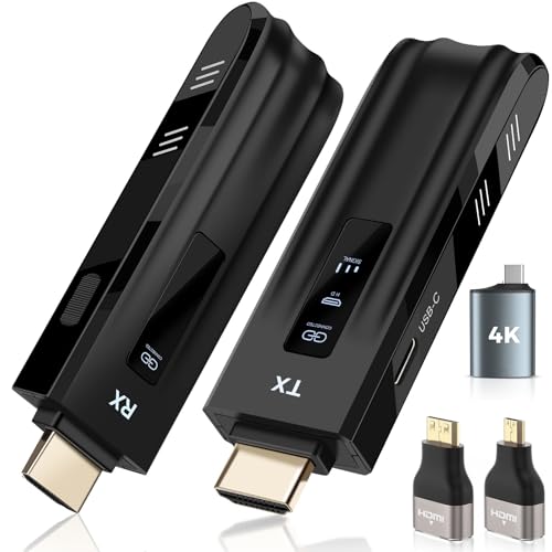 Beyn Wireless HDMI Transmitter and Receiver CHD04 4K Stereo Surround Plug and Play Compact