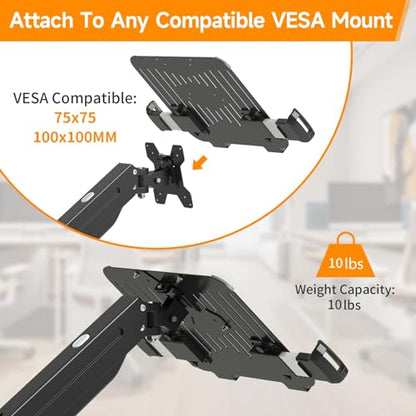 suptek Adjustable Laptop Tray VESA Mount TP007, Black, For 13-18 Inch Laptops