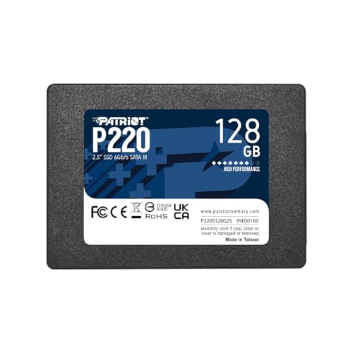 Patriot Memory 128GB P220S128G25 Internal SSD - SATA 3 - Solid State Drive - 2.5"