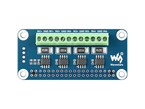 Waveshare 4-ch Current/Voltage/Power Monitor HAT for Raspberry Pi I2C Interface