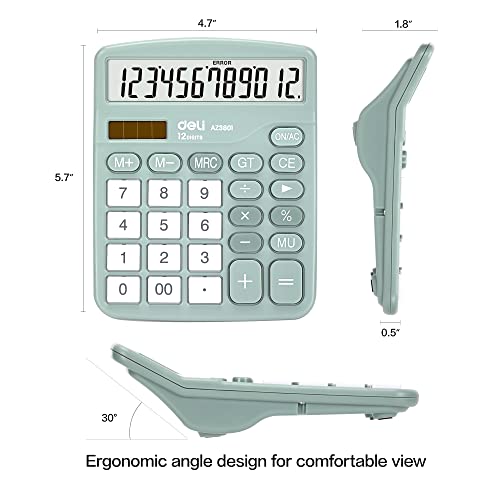 Deli 5.7" E8 Business Standard Function Calculator with 4.25" LCD Display