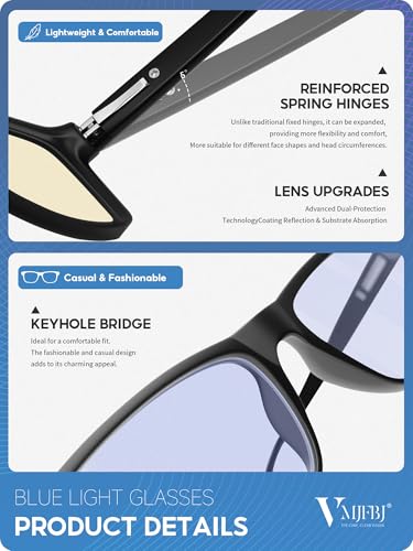VMJFBJ 1 Count ZCJB-YJ01 Universal Blue Light Blocking Glasses