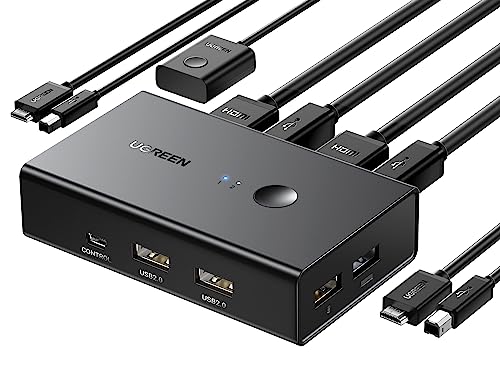 UGREEN 15166A HDMI KVM Switch 4K@60Hz 2-Computer USB Switching Device