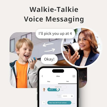BoT Talk® GPS Tracker for Kids Model B0DDDYWFKL 2-Way Voice Messaging Cellular Real-time Tracking 1.97x1.97x0.83 inches Plastic