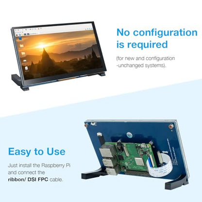 Hosyond 7 Inch Touchscreen IPS DSI Display 800x480 Pixels 60 Hz LCD Monitor