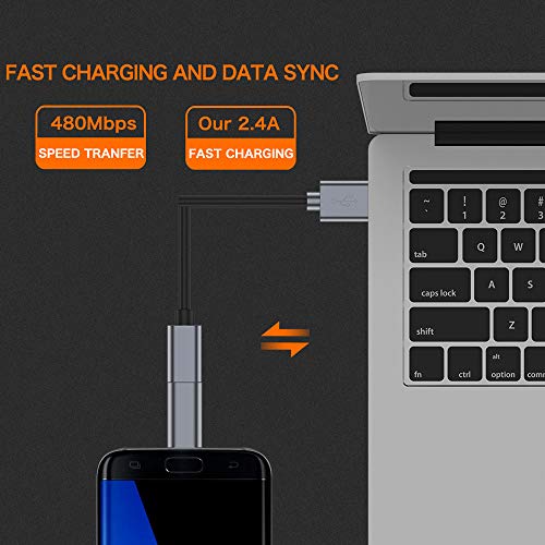 JXMOX USB Micro Adapter 4-Pack Micro USB Male to Type C Female