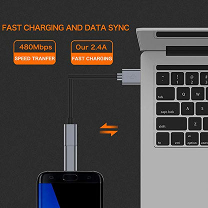 JXMOX USB Micro Adapter 4-Pack Micro USB Male to Type C Female