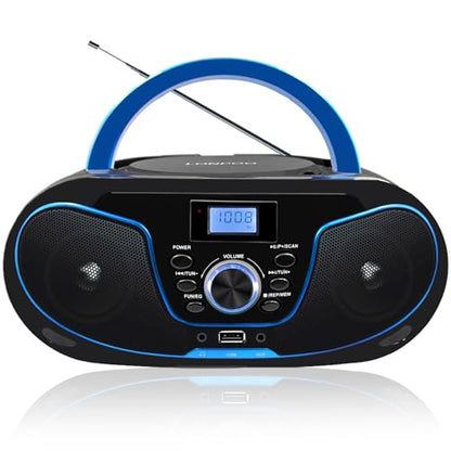 LONPOO 11 x 7.1 x 4.9 Inches LP-D02 4 Watts Stereo CD Boombox