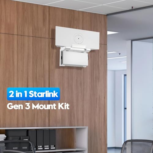 Pwzisu 6.87" x 3.14" x 5.43" D1 1000 Mbps Wi-Fi 6 Satellite Router Mount - White
