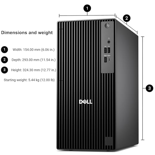 Dell Tower Desktop Computer, i5-14500, 512GB SSD, 16GB DDR5, Windows 11 Pro