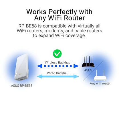 ASUS RP-BE58 Wireless Range Extender 802.11be Dual-Band 2882 Mbps