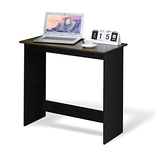 FURINNO Compact Rectangular Computer Desk 31.3 x 15.4 x 29.8 inches Columbia Walnut