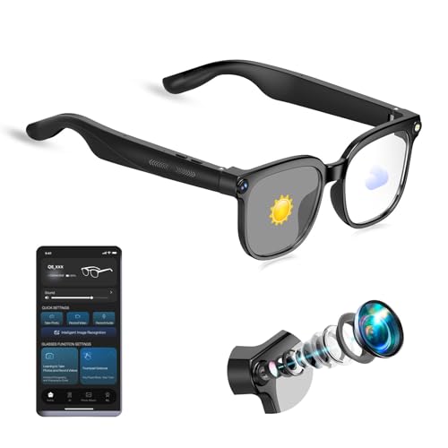 EGIKUYE Smart Glasses M02S-1 1-Inch Touchscreen Bluetooth Compatible Wearable Computer