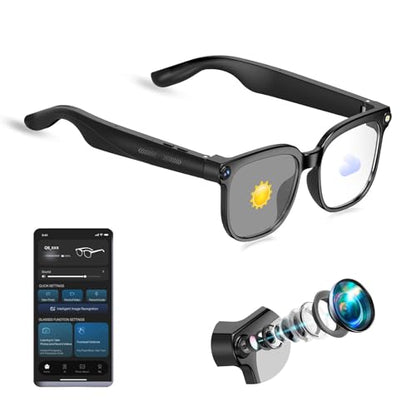 EGIKUYE Smart Glasses M02S-1 1-Inch Touchscreen Bluetooth Compatible Wearable Computer