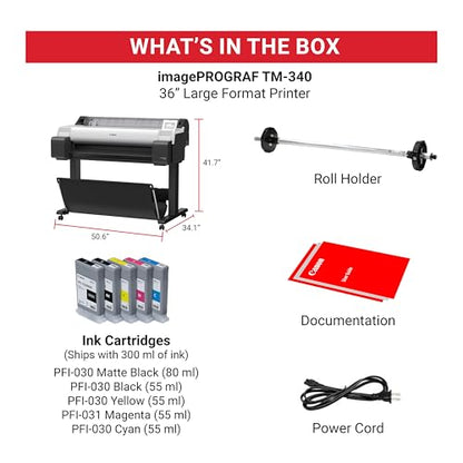 Canon 36" TM-340 Inkjet Printer 2400 x 1200 dpi Color Output