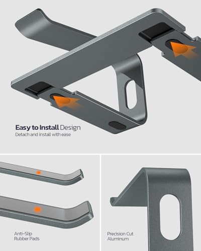Nulaxy C3 Laptop Stand, Detachable Ergonomic Aluminum Holder Compatible with 10-16" Laptops