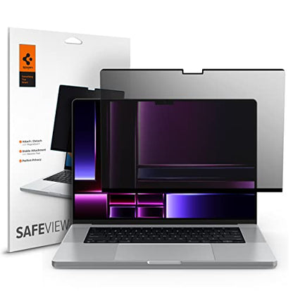 Spigen 16 inch AFL06157 Privacy Filter 9H Hardness Water Resistant Tempered Glass Screen Protector