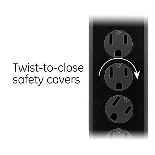 GE 6-Outlet Surge Protector with 20 Ft Extension Cord, 125 Volts, 800 Joules Protection, Model 50769