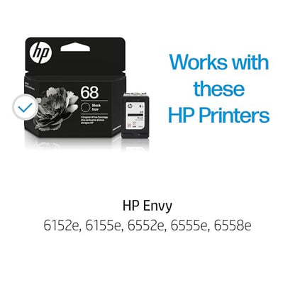 HP Original Black Ink Cartridge 7FP21TN Compatible with Envy 6152e, 6155e, 6552e, 6555e, 6558e