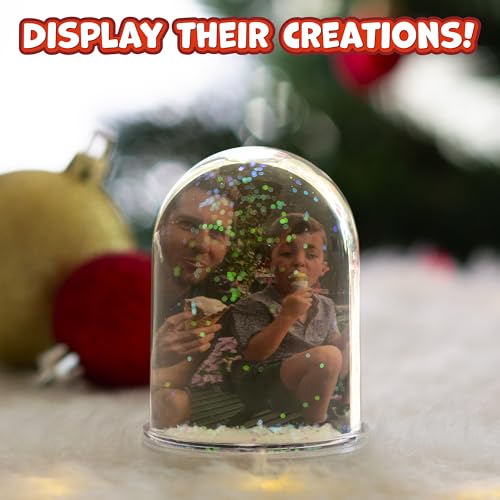 READY 2 LEARN 4-Pack CE10019 Christmas Craft Kit - Customizable Snow Globes