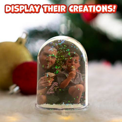 READY 2 LEARN 4-Pack CE10019 Christmas Craft Kit - Customizable Snow Globes