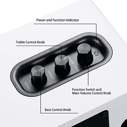 Sanyun SW208 3" Active Stereo Bookshelf Speakers - 60W Power, Bluetooth 5.0 Connectivity, 2.0 Audio System