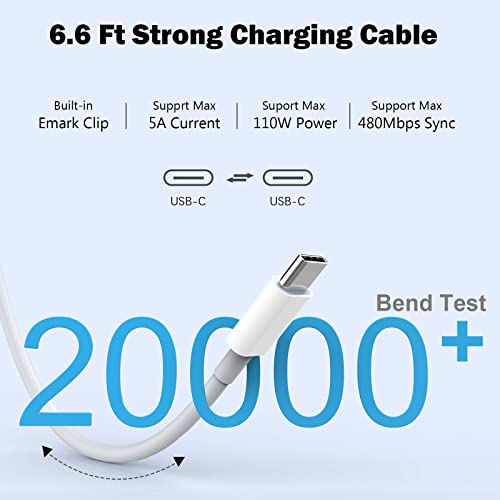 Basickaws 120W USB Type C Charger PD-120W for MacBook Pro/Air, Tablets, Laptops, Smartphones
