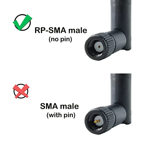 Rydocyee Dual Band WiFi Antenna 2400-2500MHz, 5150-5850MHz 3dBi 2 Pack
