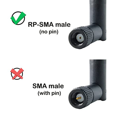 Rydocyee Dual Band WiFi Antenna 2400-2500MHz, 5150-5850MHz 3dBi 2 Pack