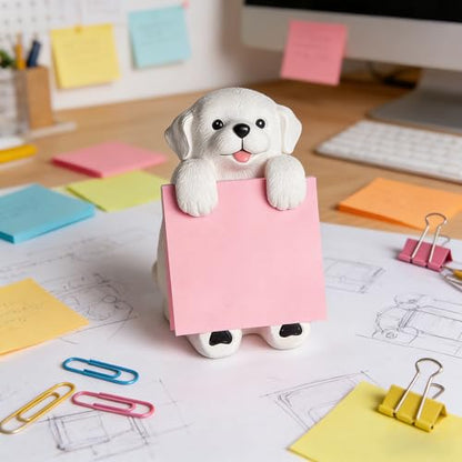 HORTIX 3.54 x 2.76 x 4.92 Dog Note Holder-black and white Dog note holder-000