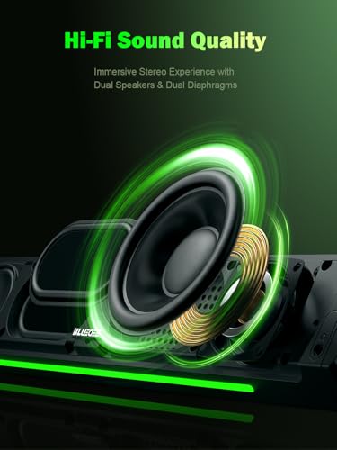 Bluedee SK010 Black 16.42 Inch Stereo Soundbar USB Powered Computer Speakers