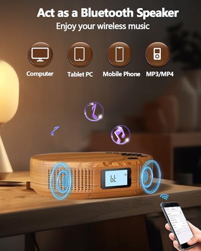 FELEMAN Portable CD Player BP-2211 Bluetooth Rechargeable Audio USB
