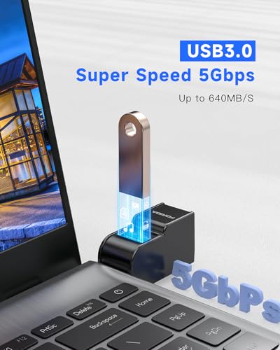 FORIDA USB Hub 3 Ports USB 3.0 Adapter Model 6060B-Black