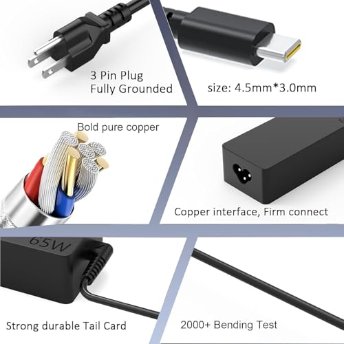 DECSZDY 65W USB Type-C Laptop Charger Model DL65200325